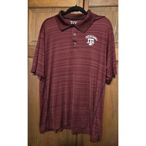 Texas A&M Aggies Golf Mens Polo Shirt Sz XL Maroon by Champion Elite Performance